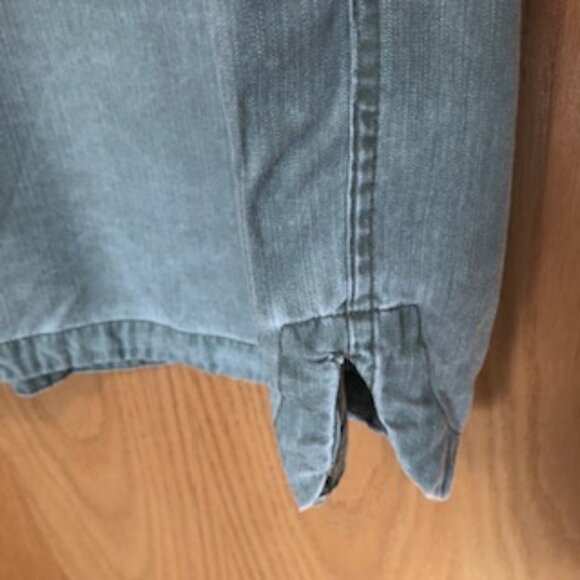 Vintage 90s Old Navy Relaxed Duster Shirt Dress Tunic Moss Sage Extra Large XL - Picture 8 of 9